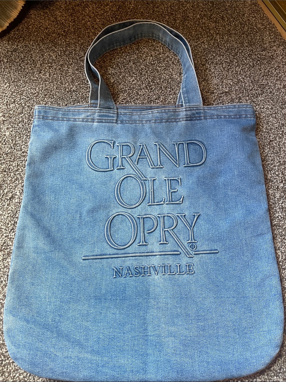 Vintage Blue Grand Ole Opry Nashville Denim Tote